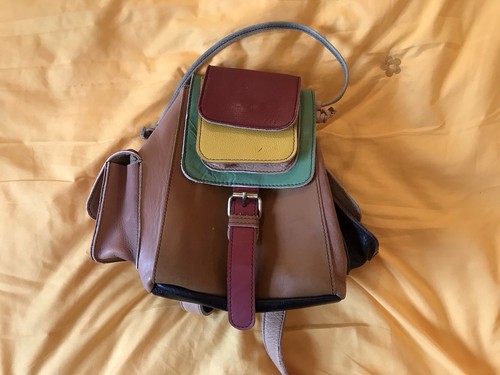 Multicoloured leather ladies - multicoloured,
