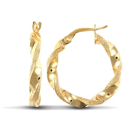Creole earrings 9ct yellow - 9ct,