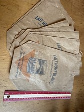 Vintage French Paper Bags Lait Mont Blanc 8 Pieces