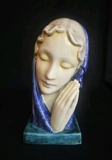 An Art Deco Ceramic Bust of The Madonna Praying A.W Goebel