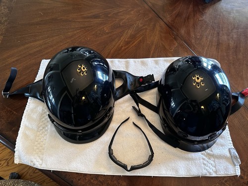 Dot black motorcycle - motorcycle, helmets