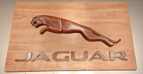 Display wooden jaguar - ex,