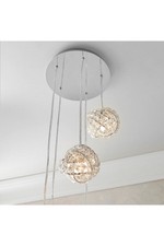 JOHN LEWIS BAY LIGHTING JOLIE  CRYSTAL  5 PENDANT CLUSTER CEILING LIGHT CHROME