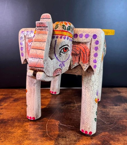 Hand painted wood indian - painted,