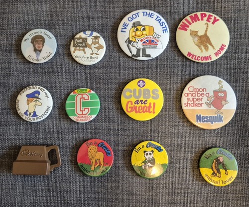 Vintage mixed pin badge lot - vintage,