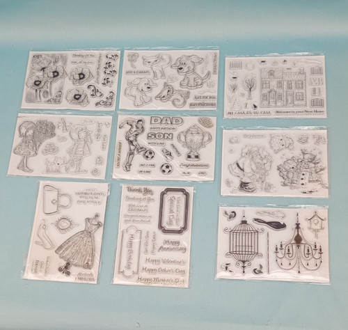 Rubber stamps clear - rubber,