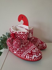 Primark Women Christmas Winter Scandi Slipper Snow Boots UK 3/4