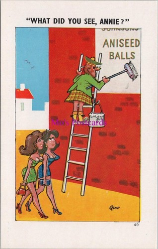 Comic postcard risque rude - comic,