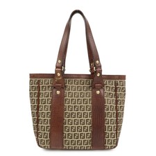 FENDI Zucchino Canvas Leather