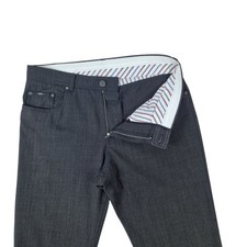 BRAX Cesar Chino Trousers Mens 34W 30L Grey Wool Blend Lightweight Stretch 