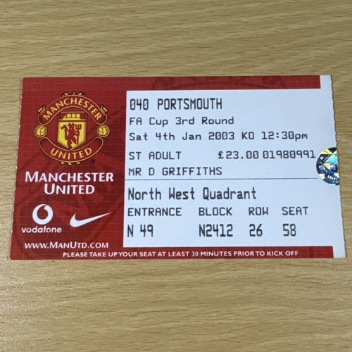 Manchester united ticket - united,