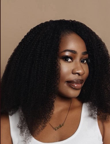 Afro curly half wig human - afro,
