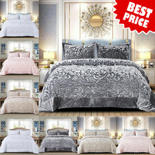 3 PCs Bedspread Velvet Quilted