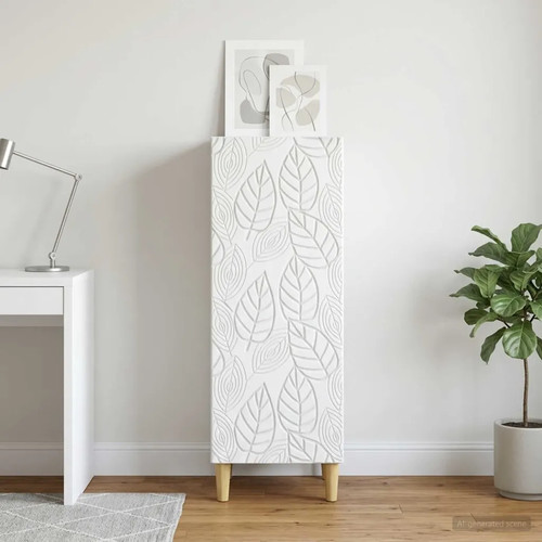 Walplus white slim sideboard - white,