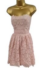 14 UK Geri @ Next Blush Pink Corset Bandeau Lace Prom Party Wedding Dress