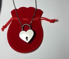 Heart padlock necklace - necklace, and