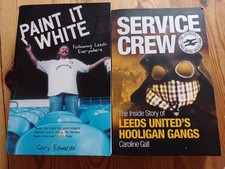 LEEDS UNITED - service crew the inside story + signed copy of Paint it white