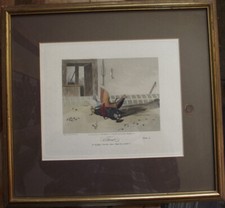 A Cockfighting Aquatint, Newton Fielding 1851