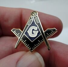 Pre-Owned Freemason lapel pin badge Geometry Square Compass Mason Collectable
