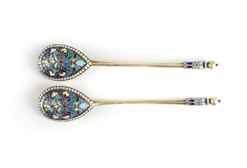 Pair russian 84 - pair, gilt