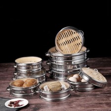 Stainless steel bamboo steamer - stainless,