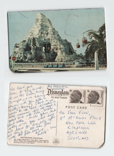 Vintage postcard disneyland - postcard,