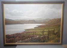 Oil Painting on Board Landscape Highlands Lake District View Size 79x56cm 