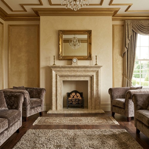 Crema fireplace surround - crema,