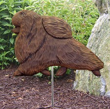 Pomeranian Outdoor Garden Sign