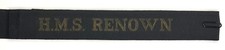 Vintage HMS Renown Cap Tally