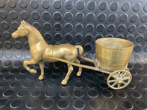 Vintage brass horse - brass,