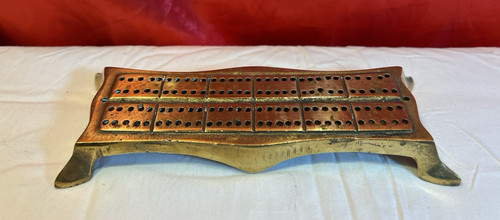 Vintage solid brass cribbage - solid,
