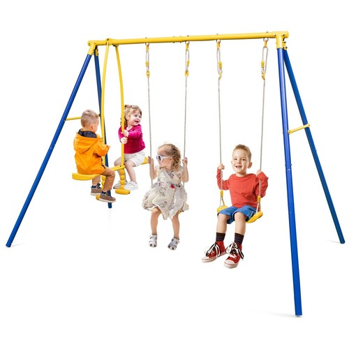 Costway kids metal swing set - kids,