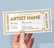Personalised Concert Ticket |