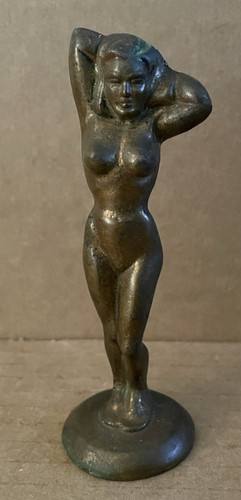 Vintage brass nude lady - brass,