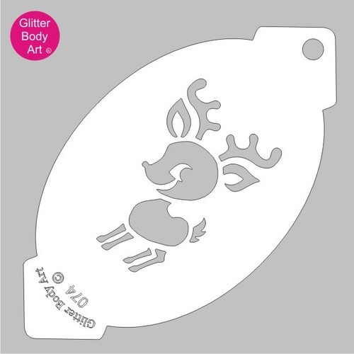 Reindeer stencil template 074 - stencil,