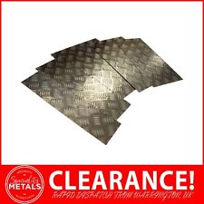 CLEARANCE ALUMINIUM CHECKER PLATE 5 Bar Kick Plate Sheet Metal Plate UK Made