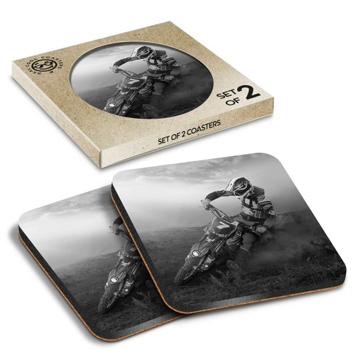 Boxed square coasters bw - x,