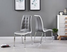 Dining Chairs Set of 2 Grey