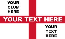 ENGLAND FOOTBALL CUSTOM PRINTED ST GEORGE FLAG | ANY SIZE | ANY CLUB | WORLD CUP