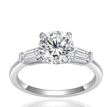 2.1ct Round & Baguette Cut