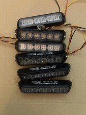 Axixtech MS6 Surface Mount LED Warning Strobe Beacons Amber 12/24v