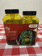 Bug Off Fly Catcher Trap Bottle Set 2-Pack, Outdoor Garden Pest Control a6