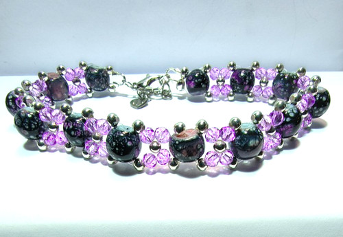 Black pink crystal - black,