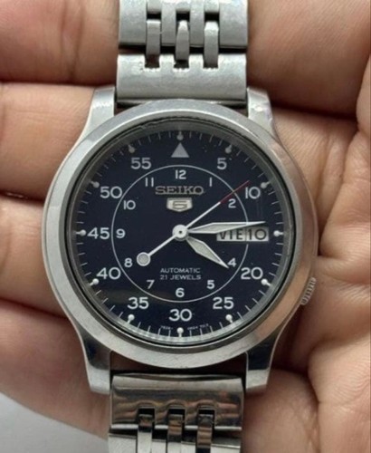 Seiko black military - 5, dial