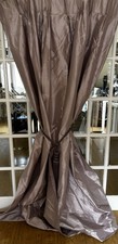 FABULOUS BESPOKE LAURA ASHLEY AMETHYST DOUBLE SIDED SILK CURTAINS