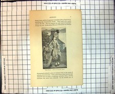 Original Old Antique Print