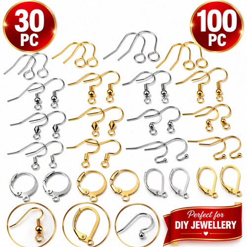 Earring hooks blanks clasps - earring,