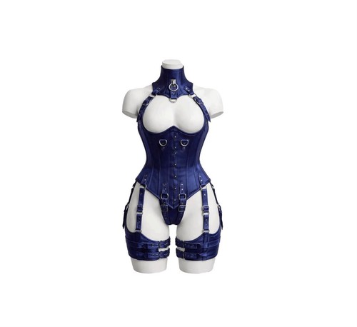 Real leather corset - corset, bust