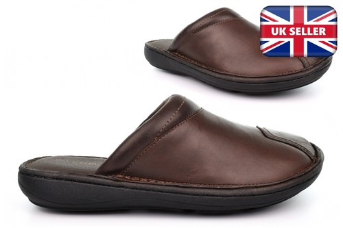 Mens leather slippers - mens,